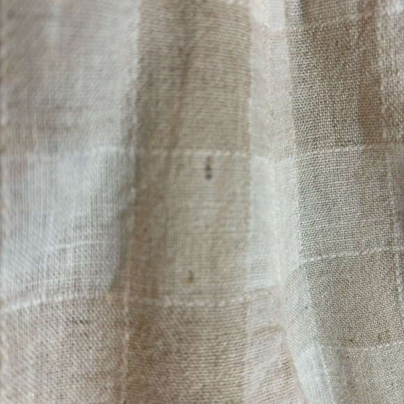 MADEWELL Sz 0 Linen Viscose Cotton Checkered High Rise Cuffed Pleated Shorts - Picture 5 of 7